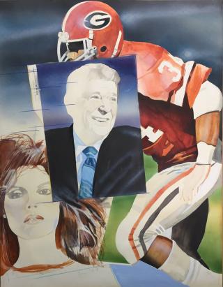 Reagan met footballplayer